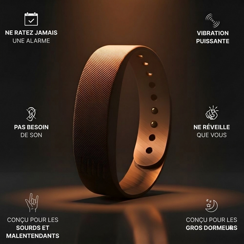 Inovia - Réveil vibrant silencieux pour sourds et malentendants