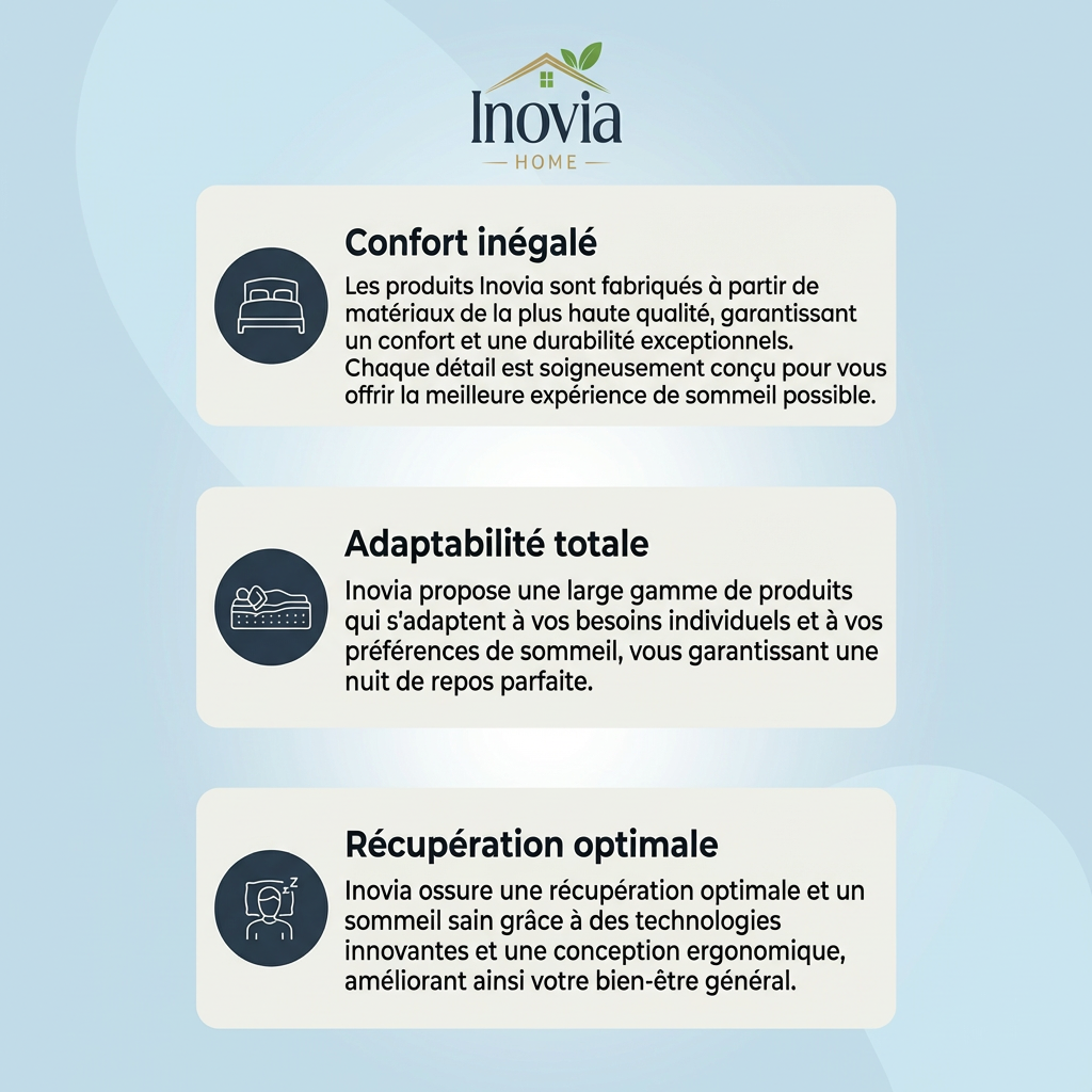 Soutien optimal pour les dormeurs latéraux - Inovia
