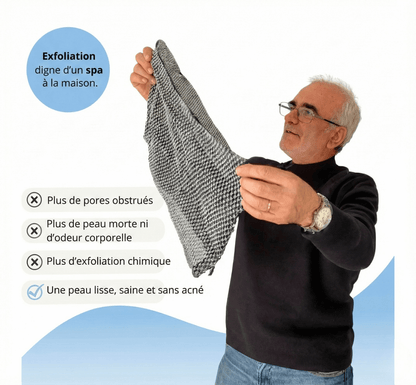 Serviette de douche exfoliante antibactérienne - Inovia