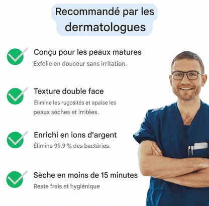 Serviette de douche exfoliante antibactérienne - Inovia